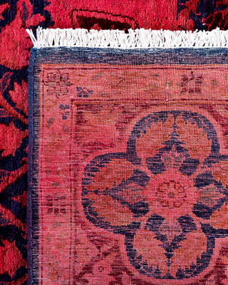 Contemporary Hand-Knotted Overdyed Pink Area Rug 6' 4" x 8' 10"
