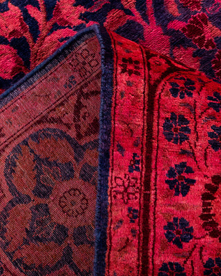 Contemporary Hand-Knotted Overdyed Pink Area Rug 6' 4" x 8' 10"