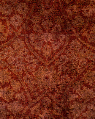 Contemporary Fine Vibrance Brown Wool Area Rug - 4' 9" x 7' 5"