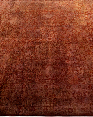 Contemporary Fine Vibrance Brown Wool Area Rug - 4' 9" x 7' 5"