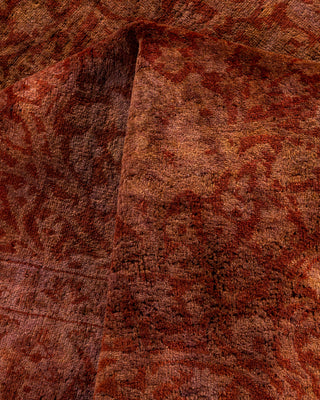 Contemporary Fine Vibrance Brown Wool Area Rug - 4' 9" x 7' 5"