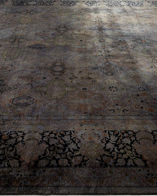 Contemporary Fine Vibrance Gray Wool Area Rug - 10' 2" x 10' 2"