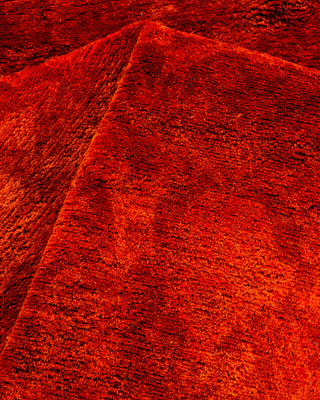 Contemporary Fine Vibrance Orange Wool Runner - 3' 1" x 13' 0"