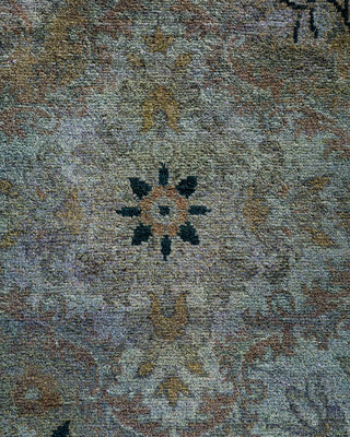 Contemporary Hand Knotted Overdyed Gray Runner 3' 0" x 10' 2"