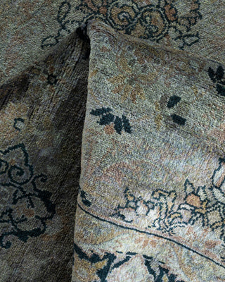 Contemporary Hand Knotted Overdyed Gray Runner 3' 0" x 10' 2"