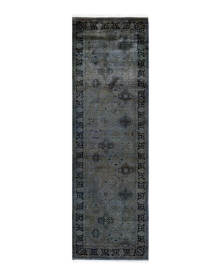 Contemporary Fine Vibrance Brown Wool Area Rug 3' 0" x 10' 2"