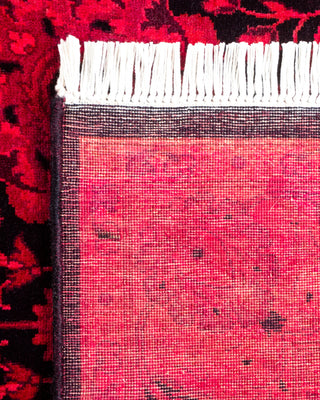Contemporary Hand Knotted Overdyed Red Runner 3' 1" x 10' 9"