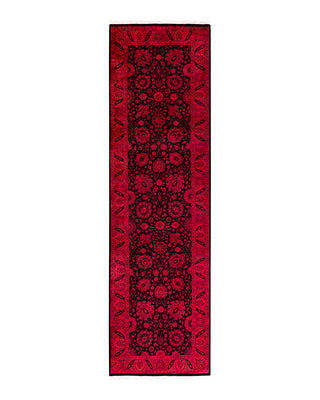 Contemporary Fine Vibrance Black Wool Area Rug 3' 1" x 10' 9"