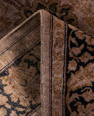 Overdyed Hand-Knotted Wool Modern-Contemporary Brown Runner 3' 2" x 10' 1"