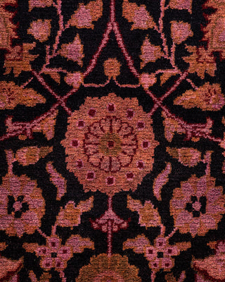 Contemporary Hand Knotted Overdyed Pink Runner 3' 0" x 9' 1"