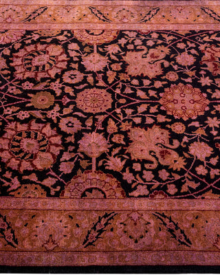 Modern Overdyed Hand Knotted Wool Pink Runner 3' 0" x 9' 1"