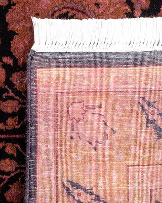 Modern Overdyed Hand Knotted Wool Pink Runner 3' 0" x 9' 1"