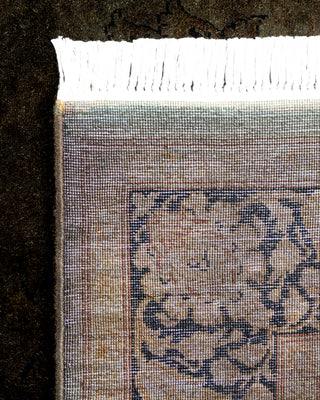 Contemporary Hand Knotted Overdyed Black Runner 3' 2" x 13' 6"