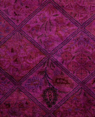 Fine Vibrance, One-of-a-Kind Hand-Knotted Area Rug  - Purple, 2' 7" x 11' 8"
