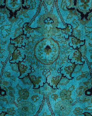 Fine Vibrance, One-of-a-Kind Hand-Knotted Area Rug - Blue, 5' 1" x 5' 1" - Solo Rugs