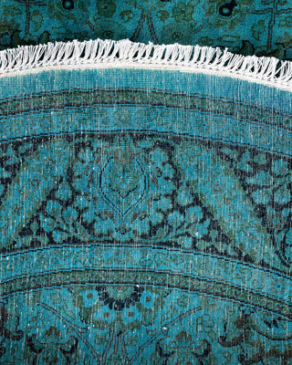 Fine Vibrance, One-of-a-Kind Hand-Knotted Area Rug - Blue, 5' 1" x 5' 1" - Solo Rugs
