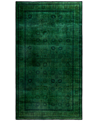 Overdyed One-of-a-Kind Wool Green Area Rug 8' 2" x 14' 6"