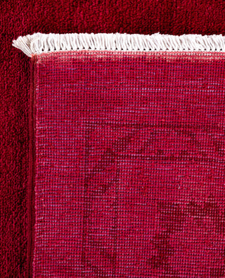 Contemporary Overdyed Wool Hand Knotted Red Area Rug 8' 1" x 10' 3"