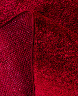 Contemporary Overdyed Wool Hand Knotted Red Area Rug 8' 1" x 10' 3"