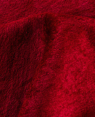 Contemporary Overdyed Wool Hand Knotted Red Area Rug 8' 1" x 10' 3"