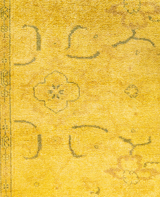 Overdyed One-of-a-Kind Wool Yellow Area Rug 4' 2" x 5' 9"