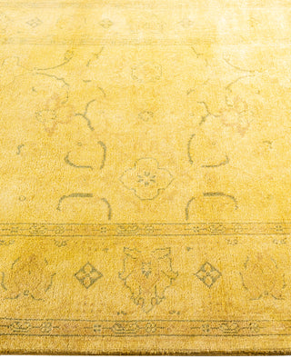 Overdyed One-of-a-Kind Wool Yellow Area Rug 4' 2" x 5' 9"