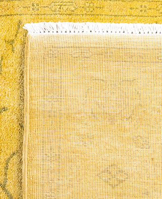 Overdyed One-of-a-Kind Wool Yellow Area Rug 4' 2" x 5' 9"