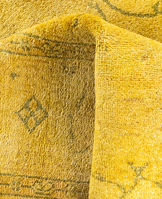 Overdyed One-of-a-Kind Wool Yellow Area Rug 4' 2" x 5' 9"