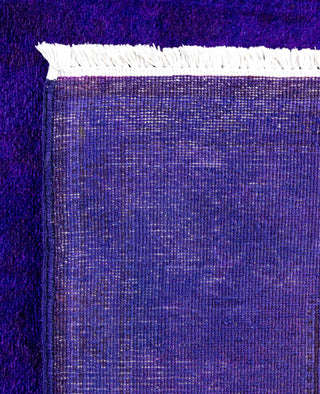Overdyed One-of-a-Kind Wool Purple Area Rug 4' 3" x 5' 7"