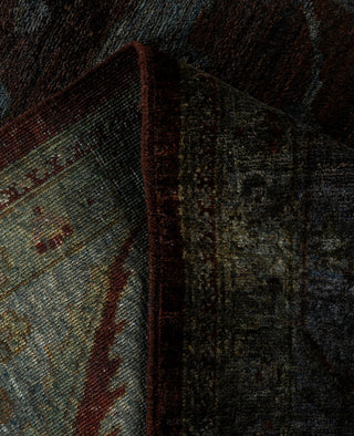 Contemporary Overdyed Wool Hand Knotted Black Area Rug 10' 2" x 13' 7"