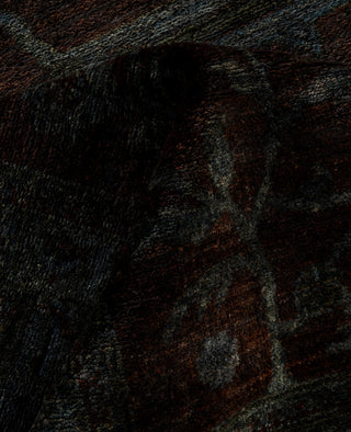 Contemporary Overdyed Wool Hand Knotted Black Area Rug 10' 2" x 13' 7"