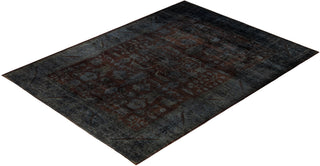Contemporary Overdyed Wool Hand Knotted Black Area Rug 10' 2" x 13' 7"