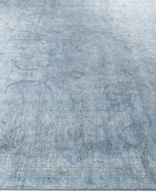 Overdyed One-of-a-Kind Wool Gray Area Rug 9' 1" x 12' 1"