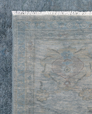 Overdyed One-of-a-Kind Wool Gray Area Rug 9' 1" x 12' 1"