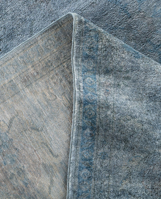 Overdyed One-of-a-Kind Wool Gray Area Rug 9' 1" x 12' 1"