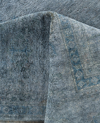 Overdyed One-of-a-Kind Wool Gray Area Rug 9' 1" x 12' 1"