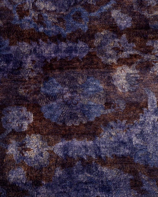 Modern Overdyed Hand Knotted Wool Purple Area Rug 8' 2" x 9' 10"