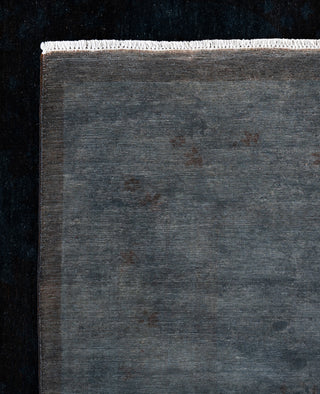 Overdyed One-of-a-Kind Wool Black Area Rug 12' 6" x 16' 0"
