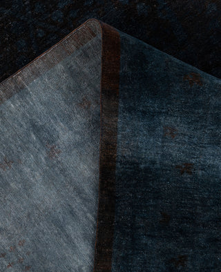 Overdyed One-of-a-Kind Wool Black Area Rug 12' 6" x 16' 0"