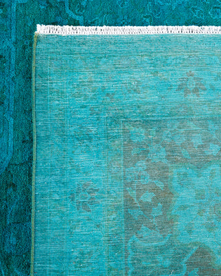 Overdyed Hand-Knotted Blue Area Rug 11' 4" x 17' 6"
