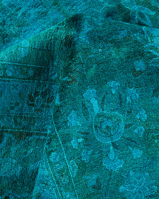 Overdyed Hand-Knotted Blue Area Rug 11' 4" x 17' 6"