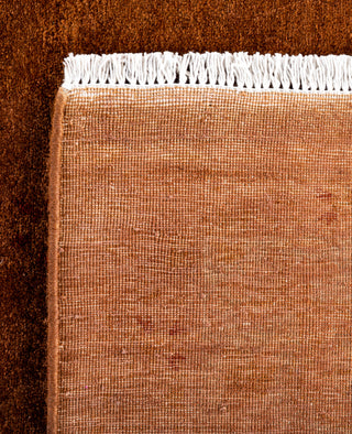 Contemporary Overdyed Wool Hand Knotted Orange Area Rug 5' 2" x 7' 7"