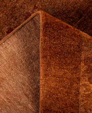 Contemporary Overdyed Wool Hand Knotted Orange Area Rug 5' 2" x 7' 7"