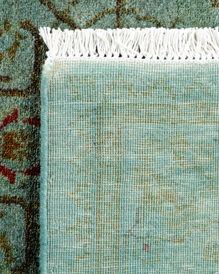 Modern Overdyed Hand Knotted Wool Blue Runner 2' 7" x 15' 8"