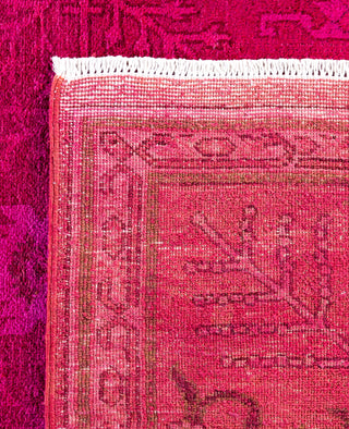 Overdyed One-of-a-Kind Wool Pink Area Rug 6' 4" x 8' 7"