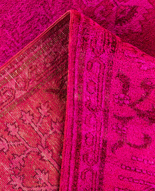 Overdyed One-of-a-Kind Wool Pink Area Rug 6' 4" x 8' 7"