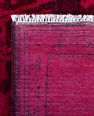 Contemporary Overdyed Wool Hand Knotted Pink Area Rug 6' 1" x 9' 5"