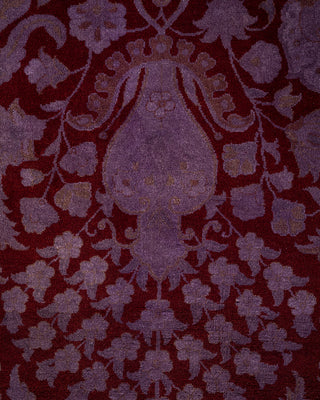 Contemporary Fine Vibrance Red Wool Area Rug - 9' 0" x 12' 3"