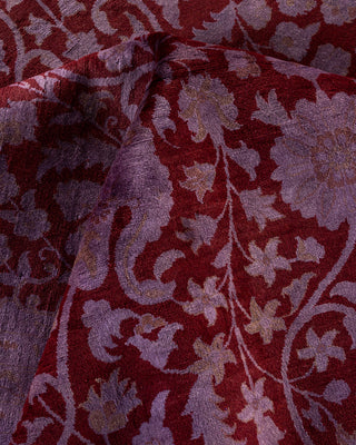 Contemporary Fine Vibrance Red Wool Area Rug - 9' 0" x 12' 3"