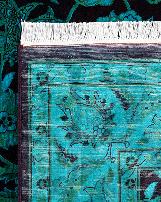 Contemporary Hand-Knotted Overdyed Blue Area Rug 4' 2" x 6' 3"